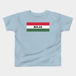 Baja City in Hungarian Flag Kids T-Shirt